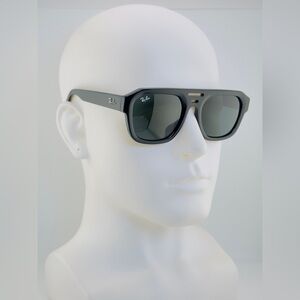 Ray-Ban Sunglasses RB4397 Corrigan Bio-based Polished Black Frame Grey Lenses